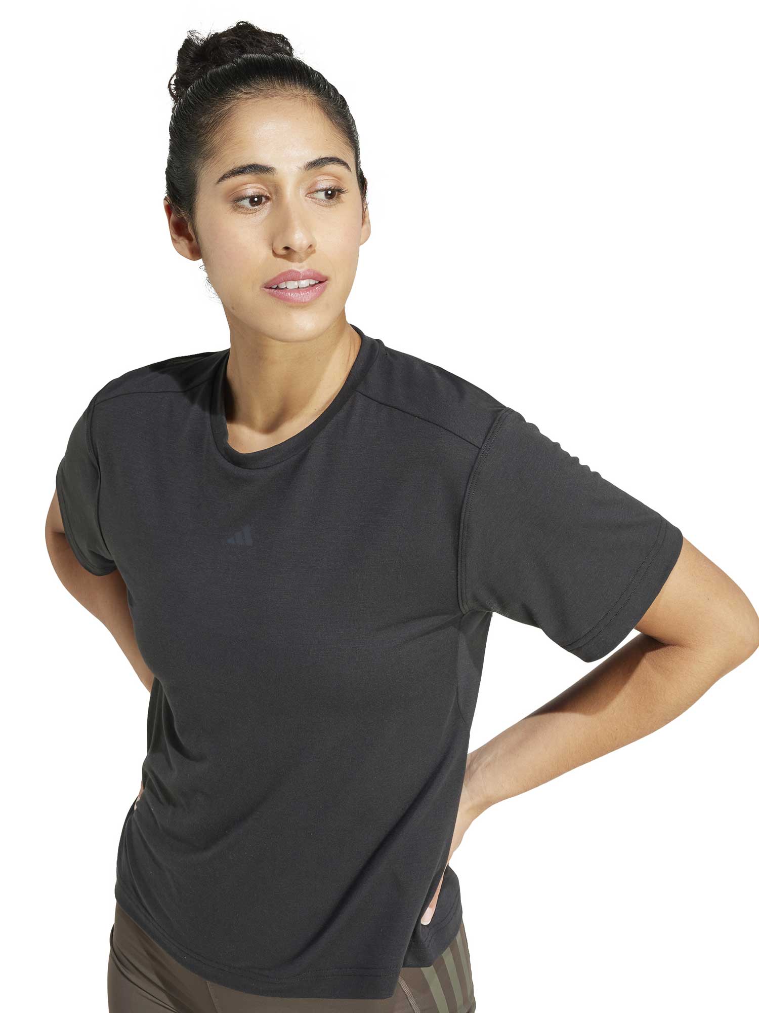 ADIDAS PERFORMANCE Тениска Power Back-Cutout 3-Stripes T-Shirt