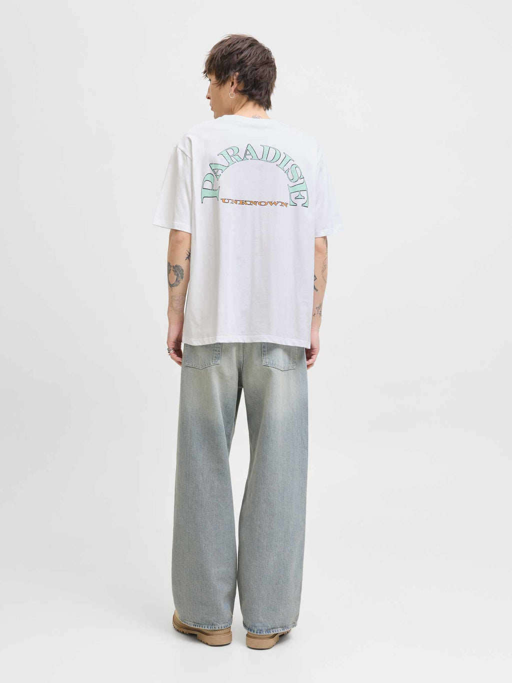 JACK & JONES Тениска JOREAGLEROCK GALLERY TEE SS CREW NECK TG