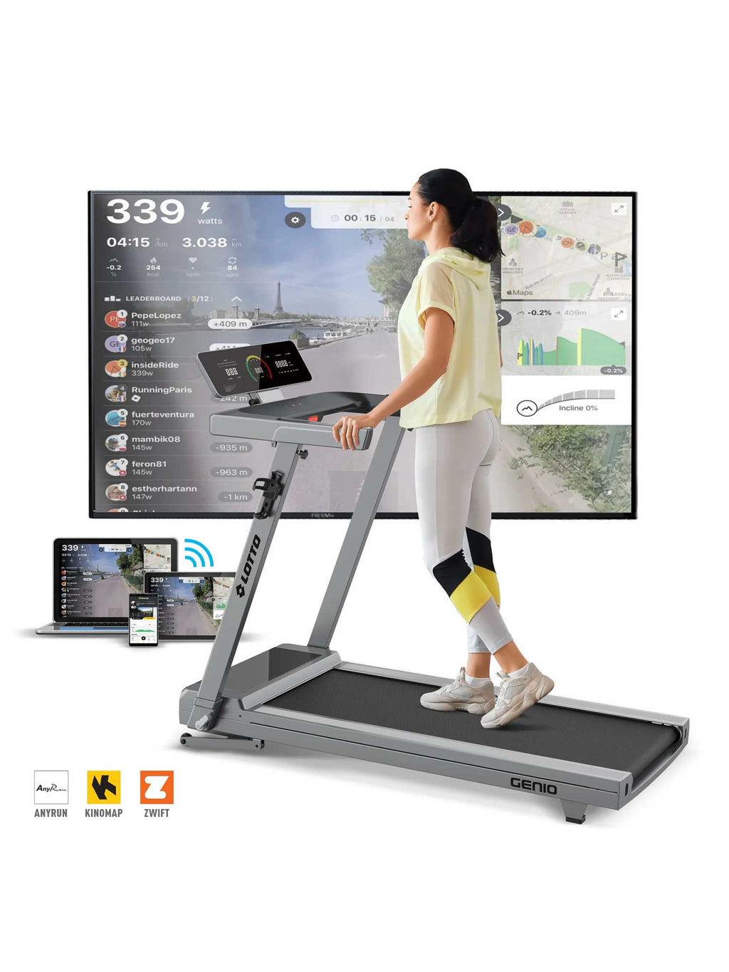LOTTO FITNESS Smart Бягаща пътека GENIO 16 км / 1.75 HP