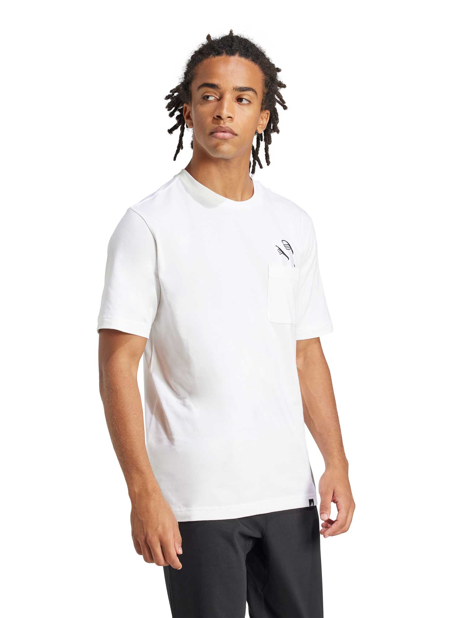 ADIDAS SPORTSWEAR Тениска Lounge Slides Graphic Pocket T-Shirt