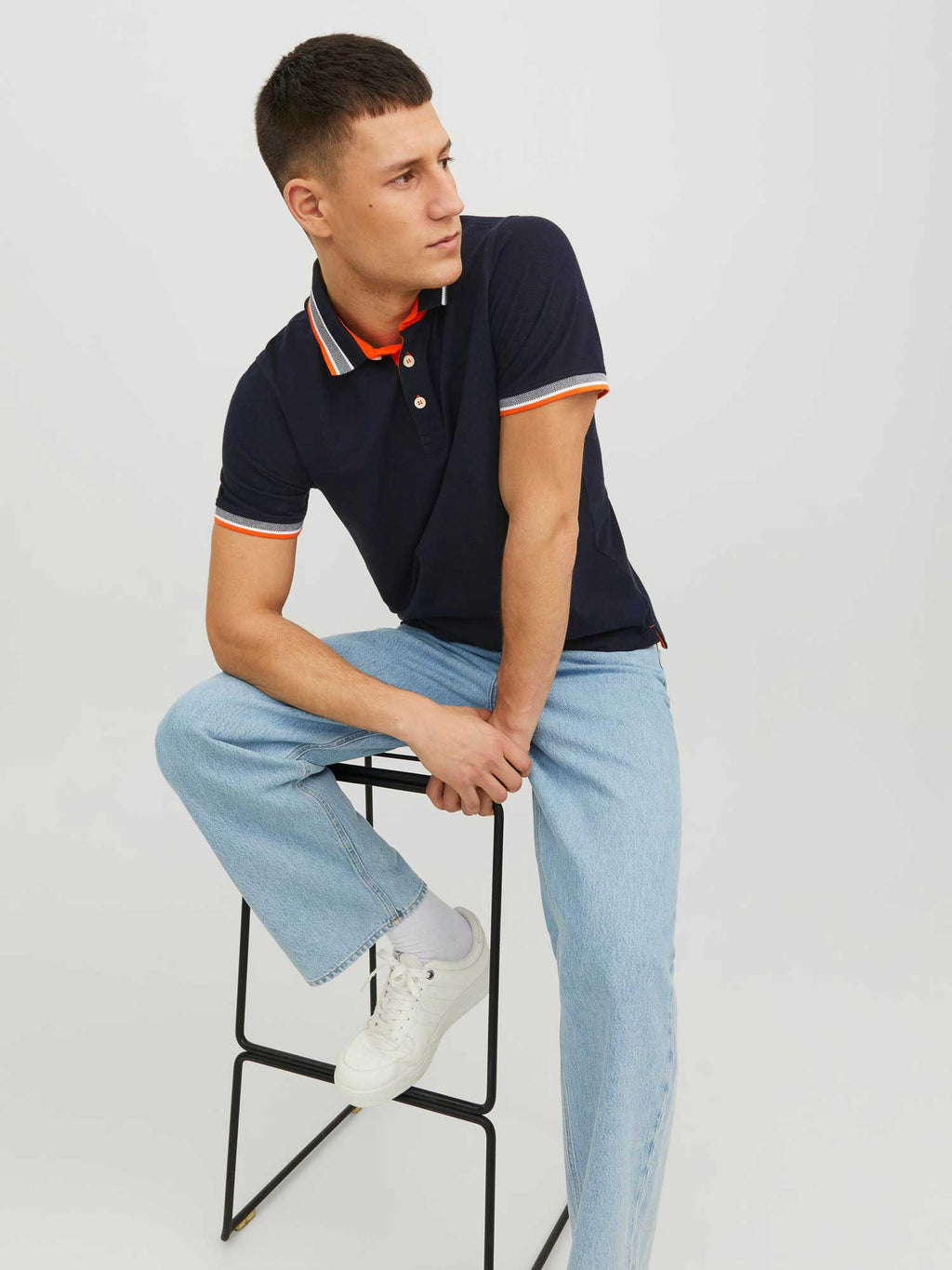 JACK & JONES Тениска JJEPAULOS POLO SS NOOS