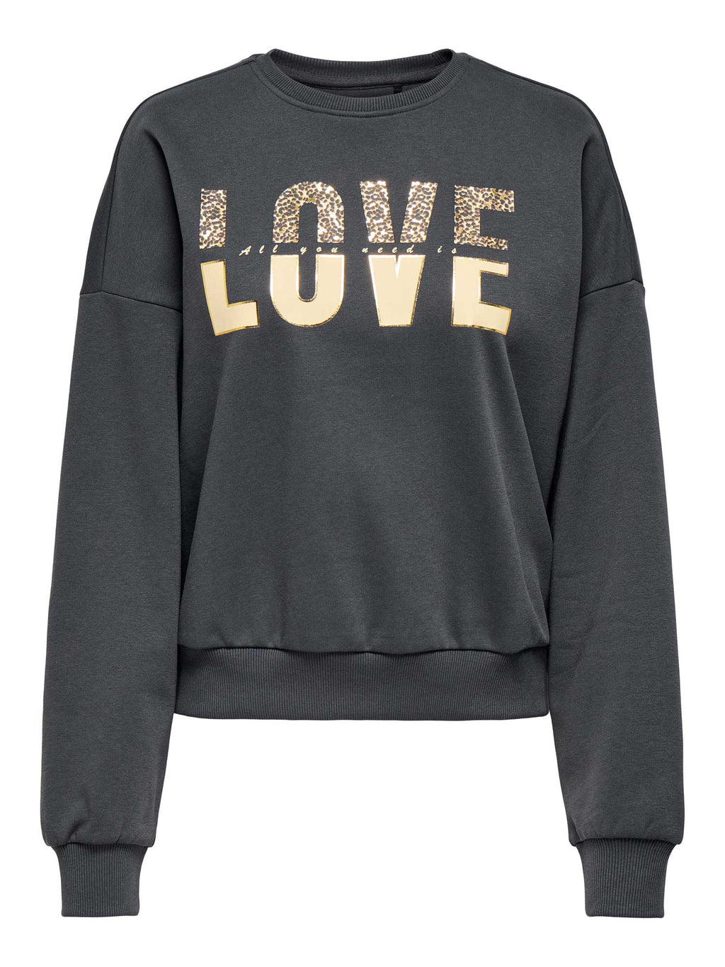 ONLY Блуза ONLTAMMIE L/S LEO PRINT O-NECK SWT