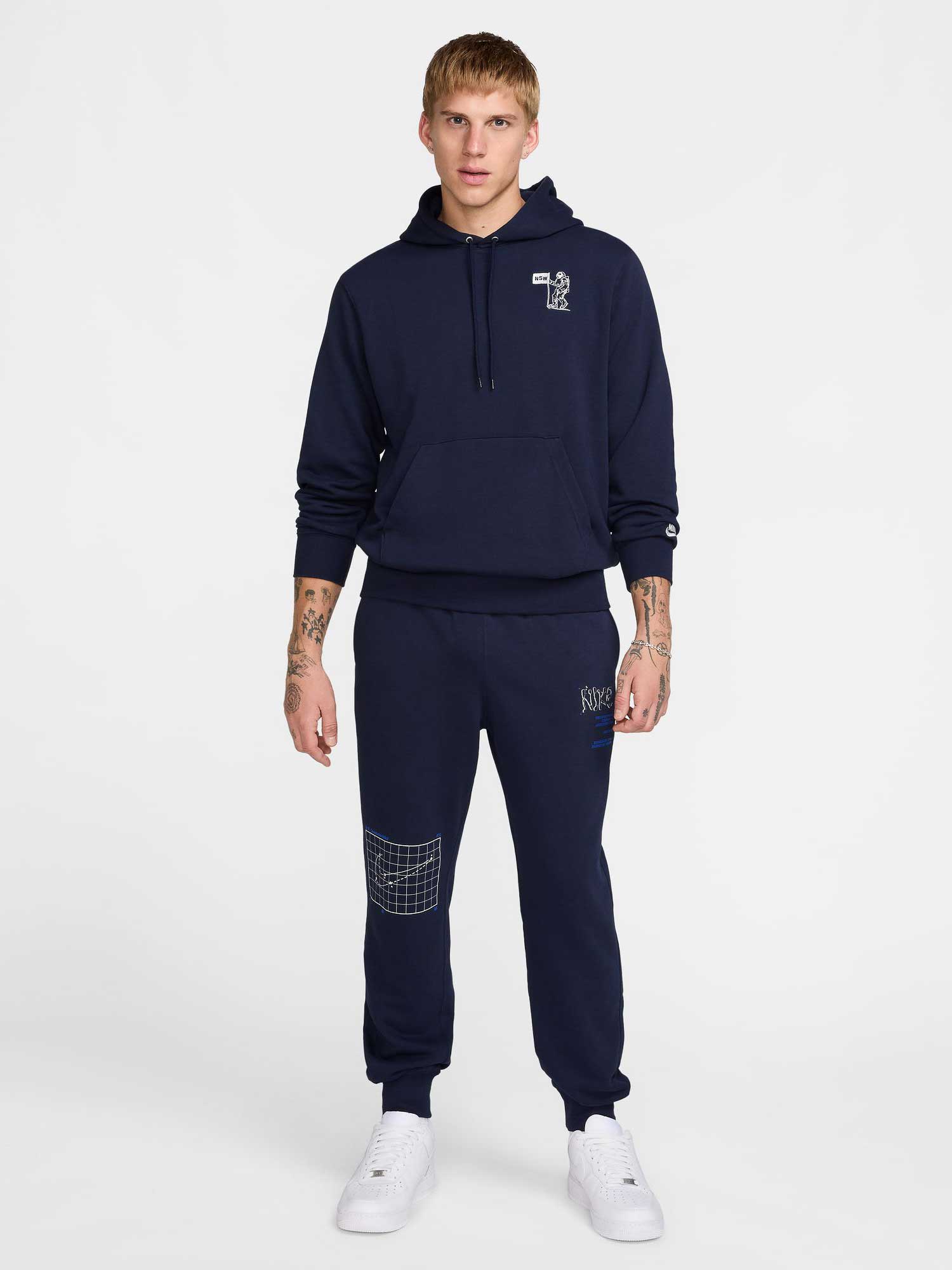 NIKE Спортно долнище M NK CLUB FT JGGR MOON GFX