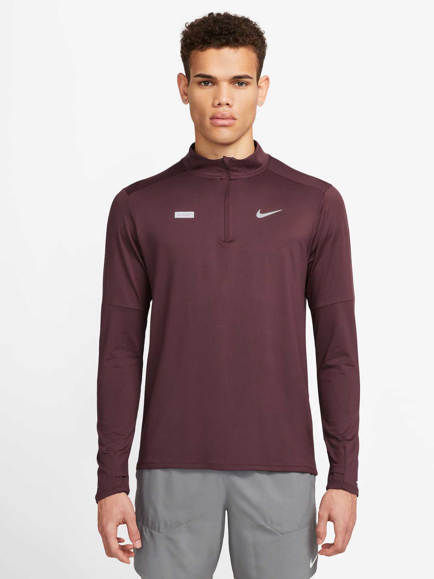 NIKE Блуза M NK DF ELMNT TOP HZ FLASH HBR