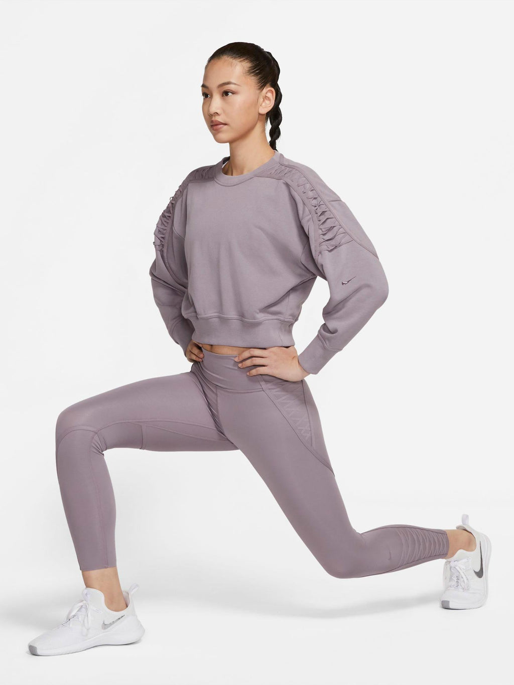 NIKE Блуза W THRMA FLC CROP LC LS