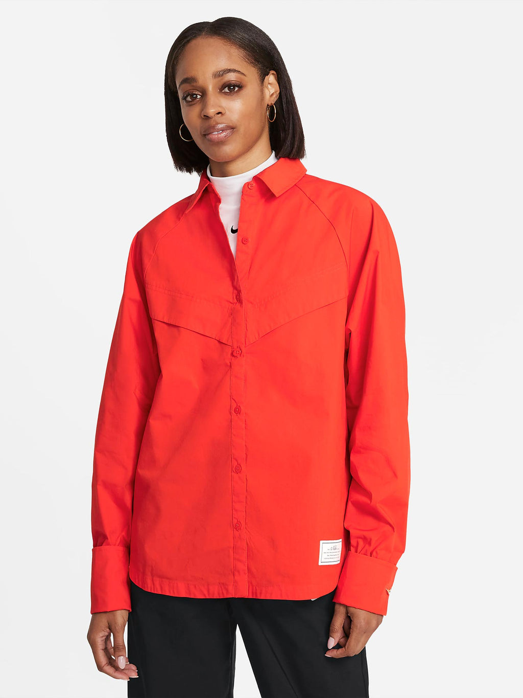 NIKE Риза W ICN CLSH WVN LS TOP