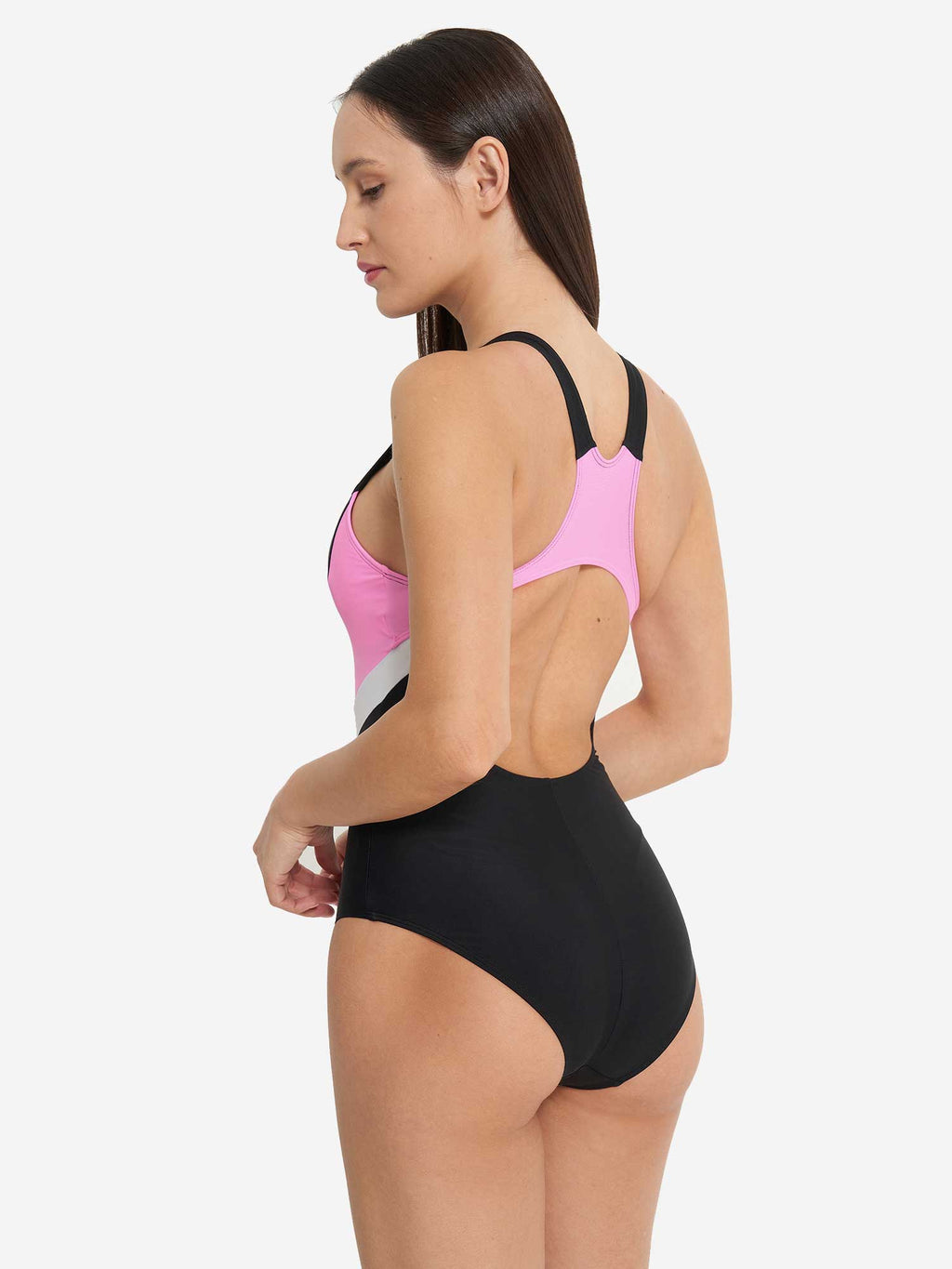 JOSS Цял бански Womens Training Colorblock Swimsuit