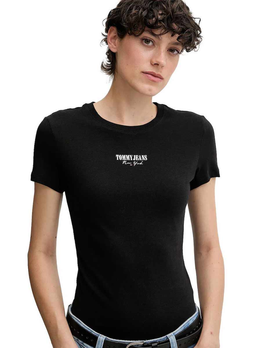 TOMMY JEANS Тениска TJW SLIM ESSENTIAL LOGO2 TEE E