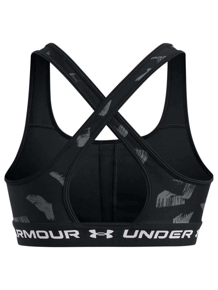 UNDER ARMOUR Спортен сутиен Crossback Mid Print