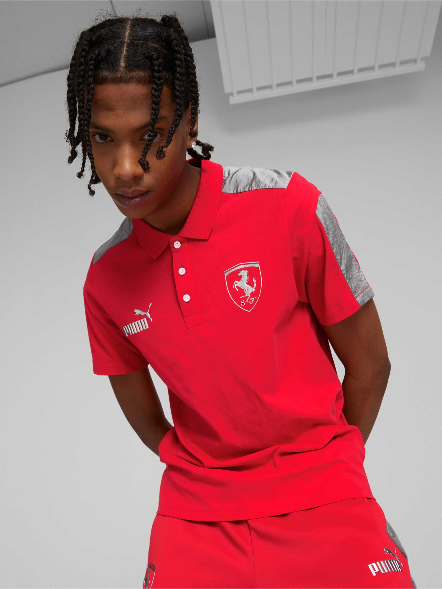 PUMA Тениска Ferrari Race MT7 Monochrome Polo