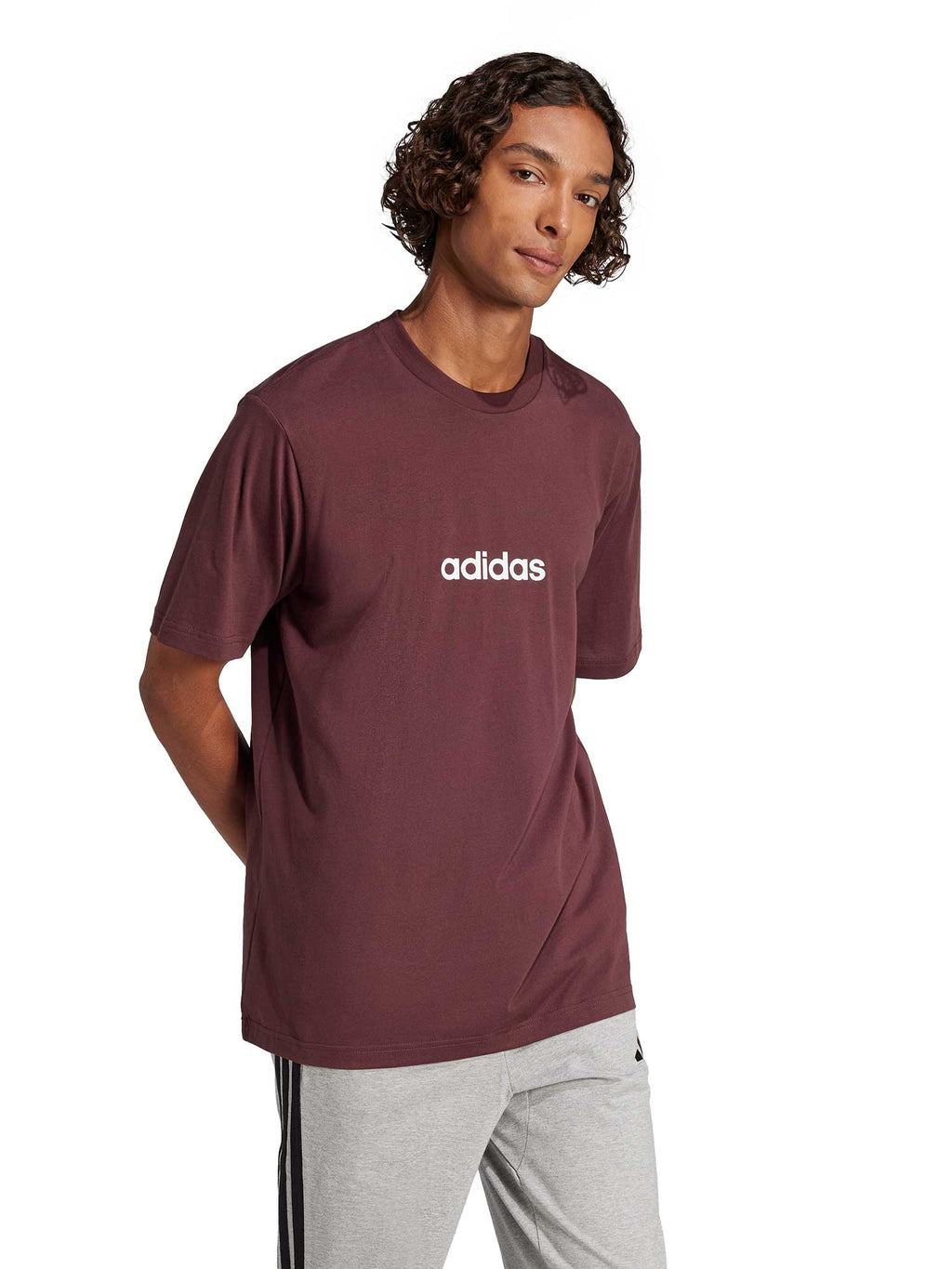 ADIDAS SPORTSWEAR Тениска Essentials Linear Single Jersey Tee
