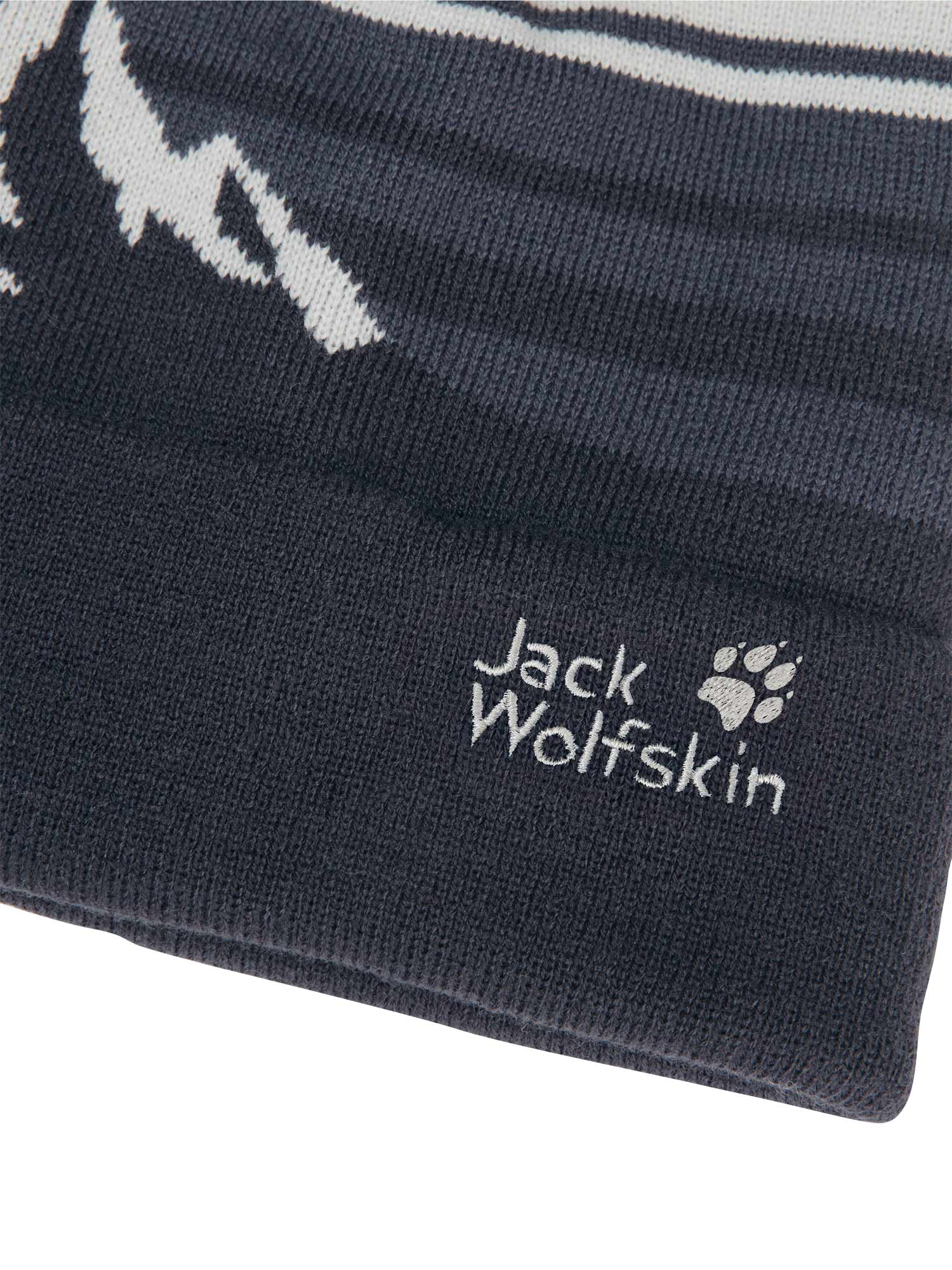 JACK WOLFSKIN Шапка STRIPY POMPOM BEANIE K