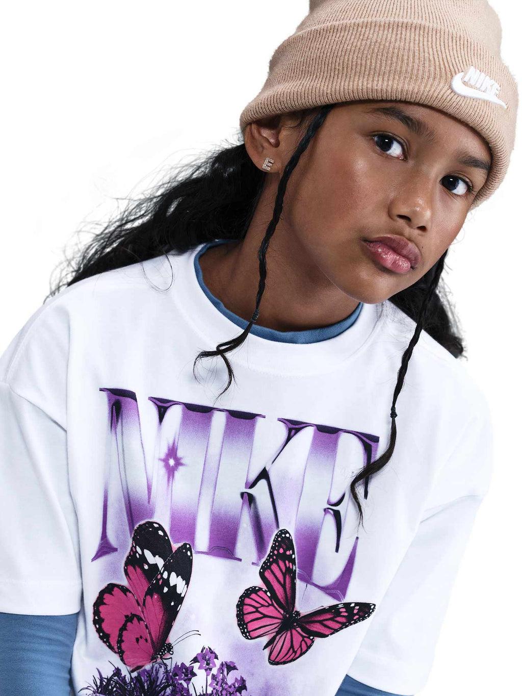 NIKE Тениска G NSW TEE BUTTRFLY OS