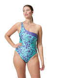 SPEEDO Цял бански WOMENS PRINTED ASYMETRIC