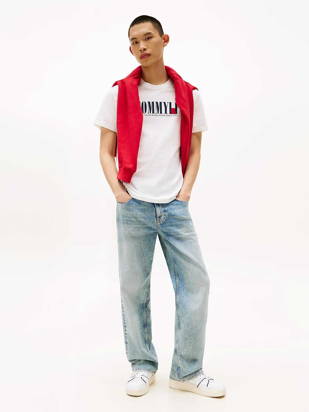 TOMMY JEANS Тениска TJM REG TOMMY DNA FLAG TEE EXT