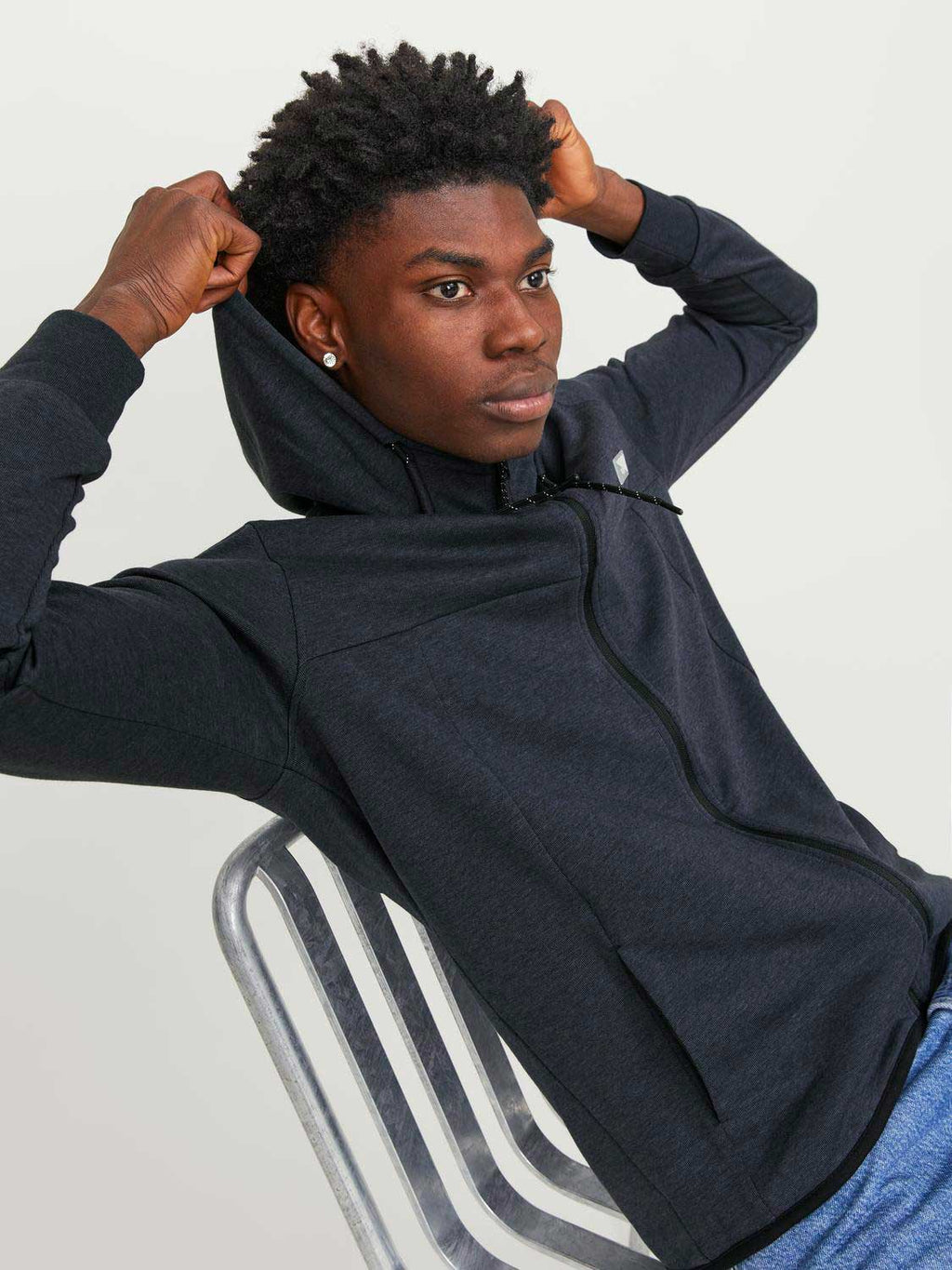 JACK & JONES Суитшърт JCOAIR SWEAT ZIP HOOD NOOS.