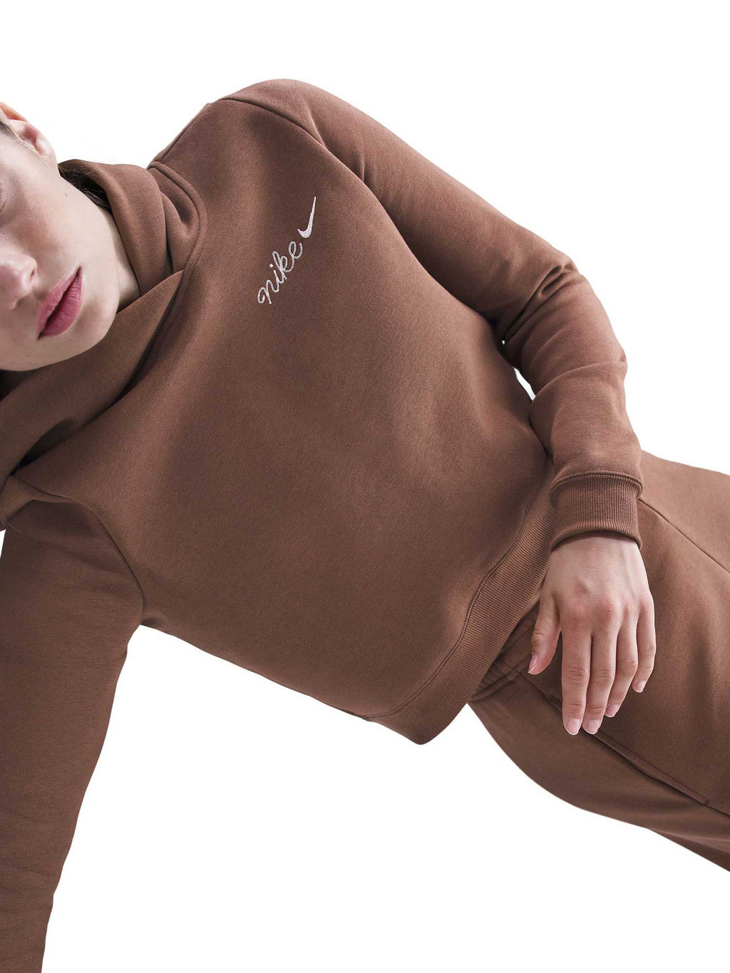 NIKE Суитшърт W NSW PHNX FLC SHRUNKEN HOODIE