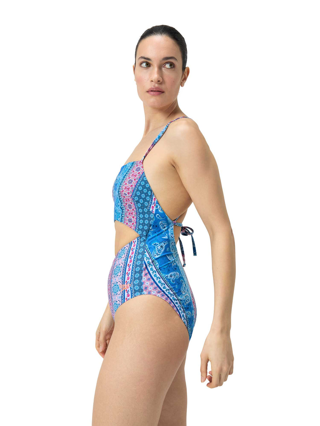 SPEEDO Цял бански WOMENS PRINTED CUT OUT