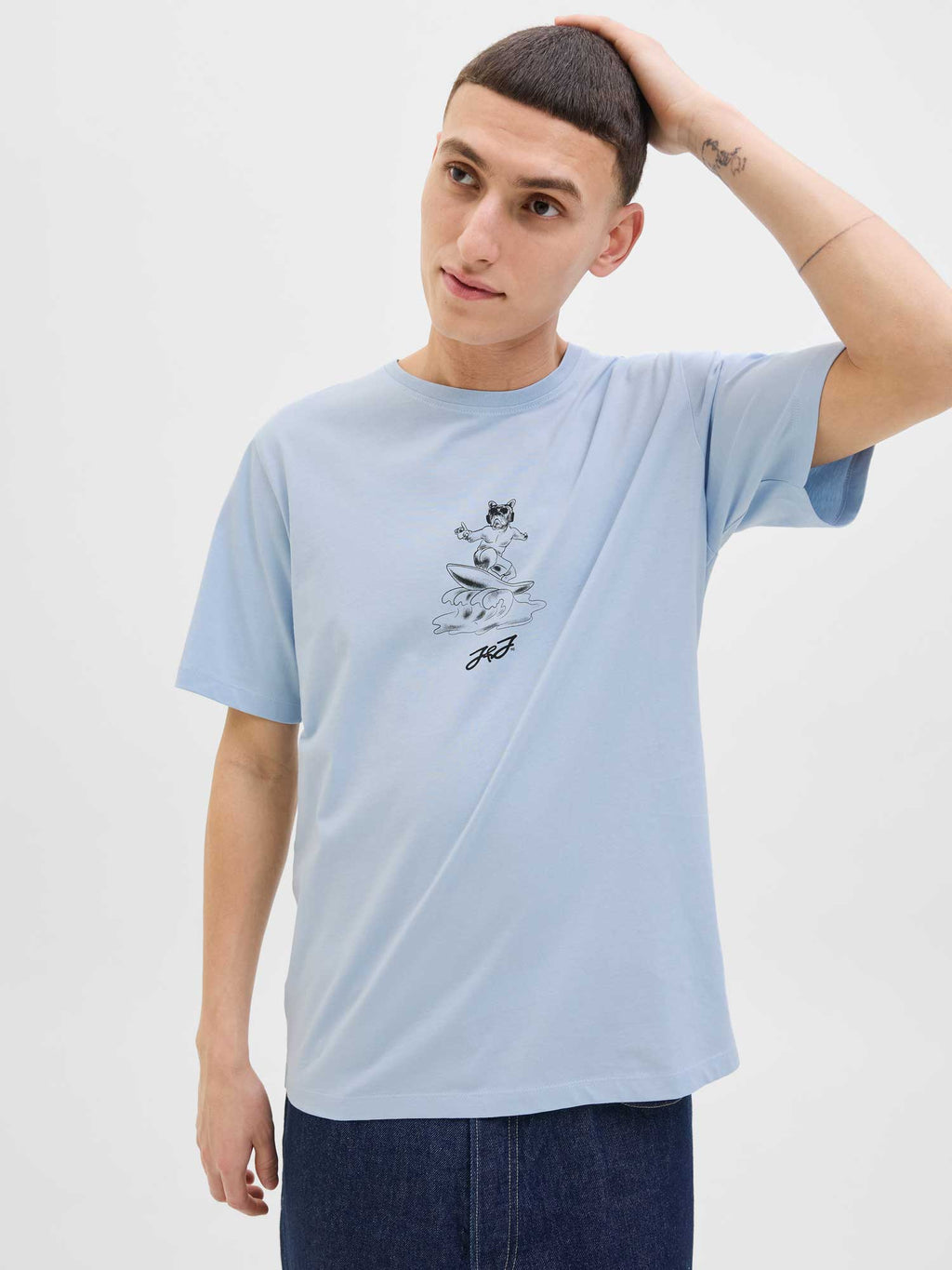 JACK & JONES Тениска JORRELAX TEE SS CREW NECK SMU