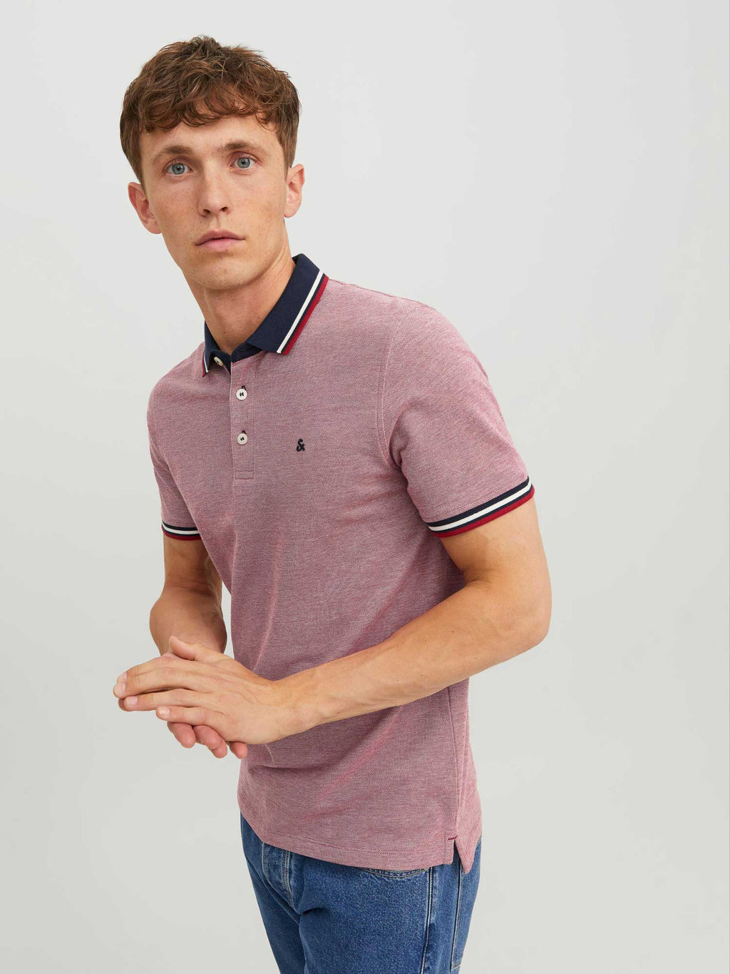 JACK & JONES Тениска JJEPAULOS POLO SS NOOS