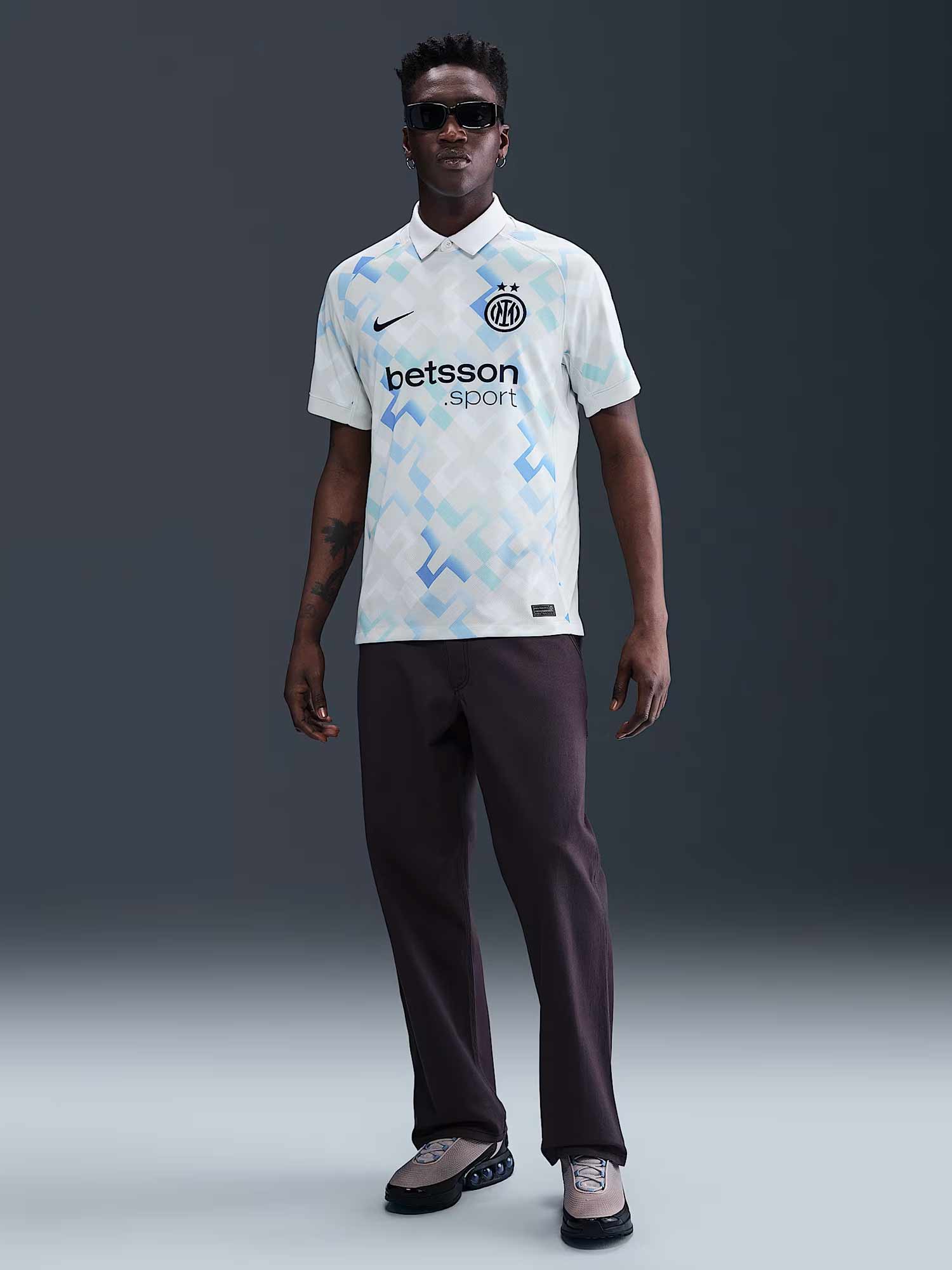 NIKE Тениска INTER M NK DF JSY SS STAD AW