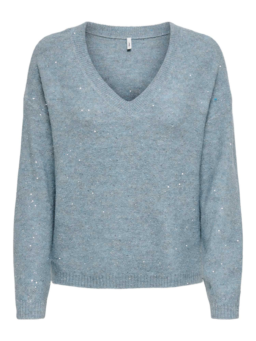 ONLY Пуловер ONLARIZONA LS SEQUINS V-NECK PUL KNT
