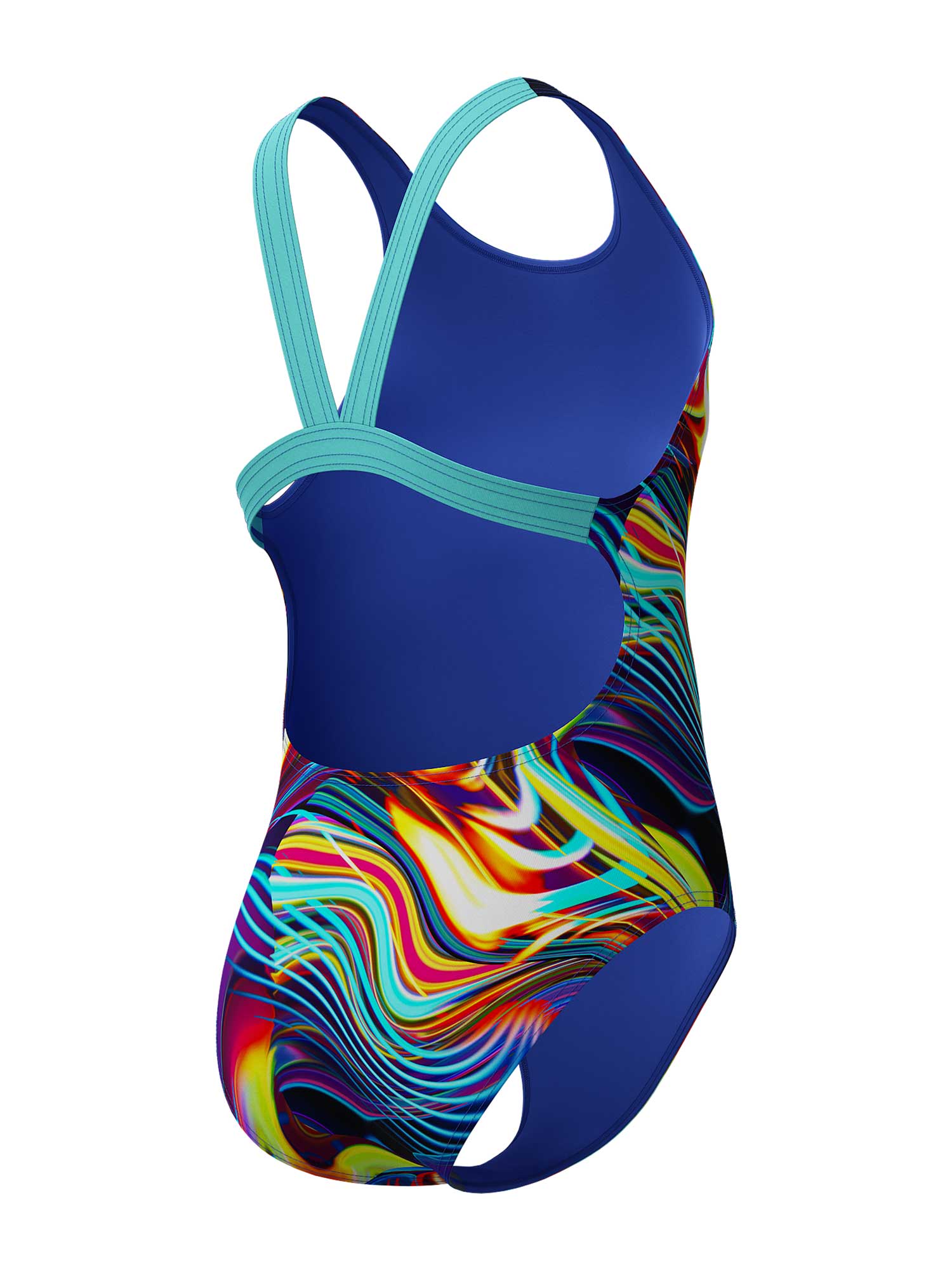 SPEEDO Цял бански GIRLS DIGITAL ALLOVER LEADERBACK