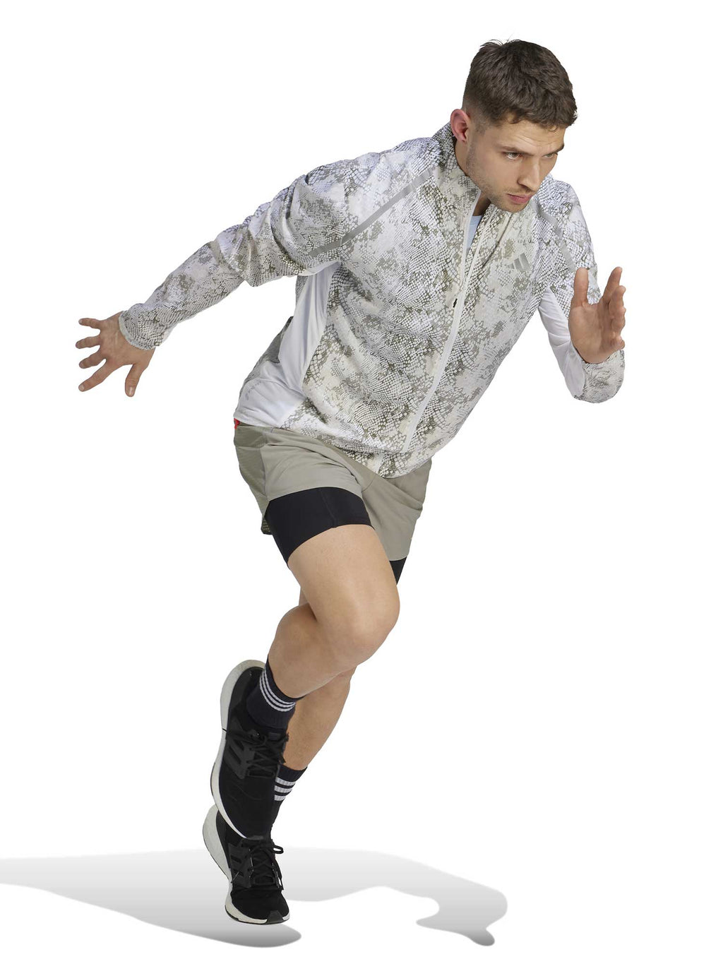ADIDAS PERFORMANCE Спортно горнище Allover Print Marathon Jacket