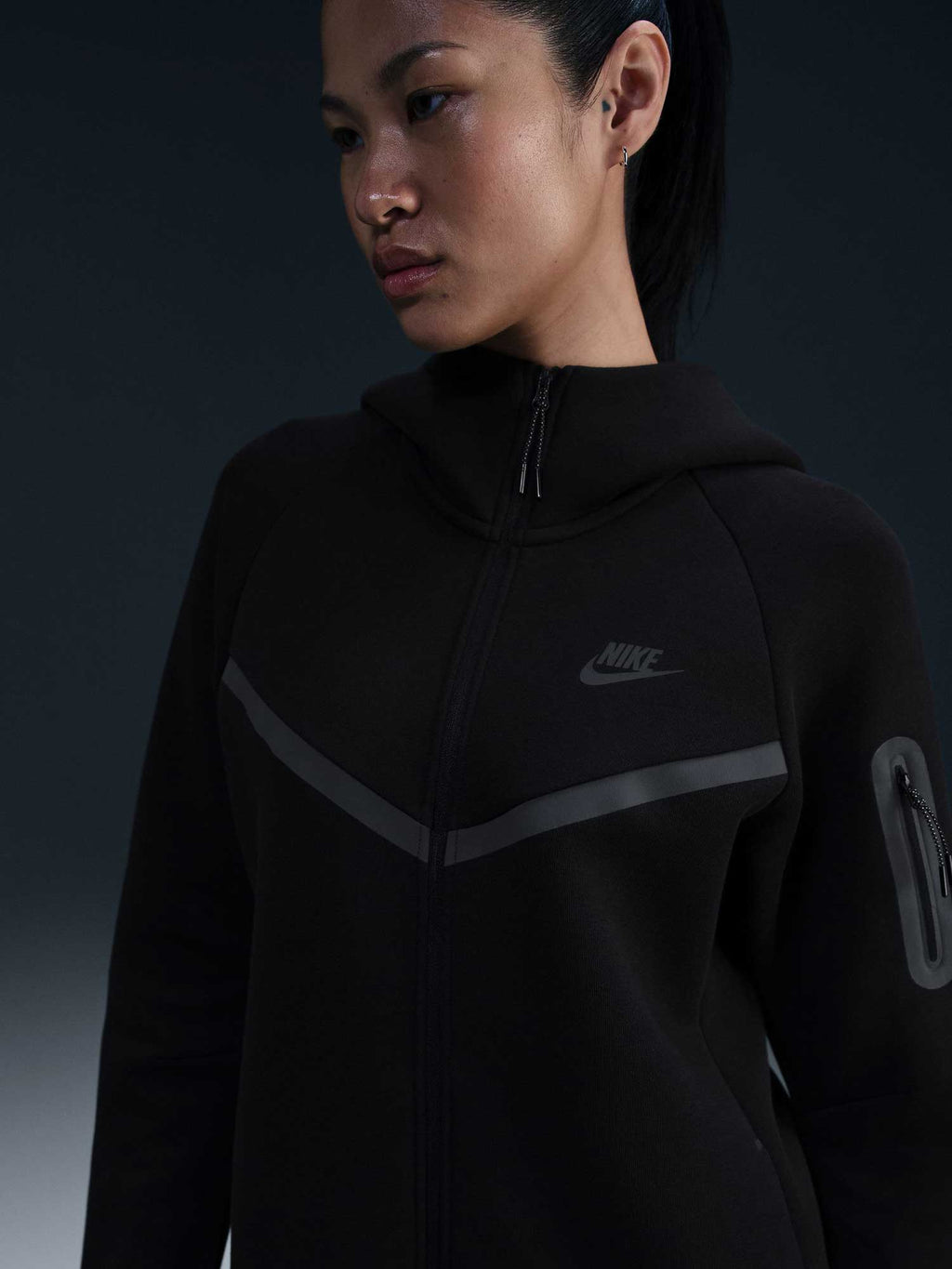 NIKE Суитшърт W NSW TCH FLC WR FZ HDY 2