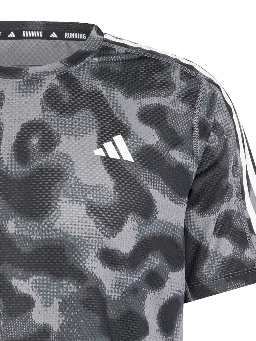 ADIDAS PERFORMANCE Тениска Own the Run 3 Stripes Allover Print