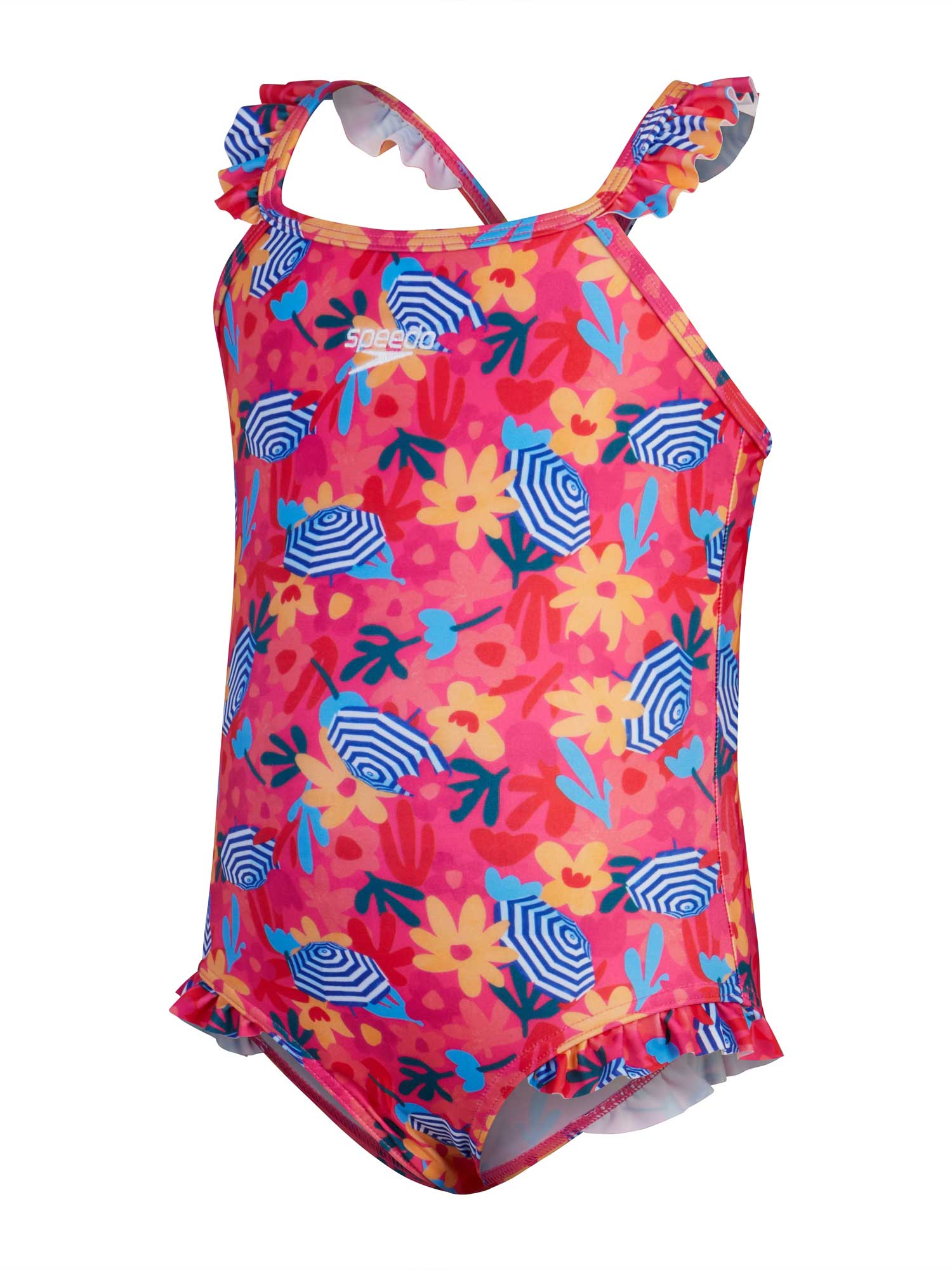 SPEEDO Цял бански GIRLS PLASTISOL PLACEMENT MUSCLEBACK