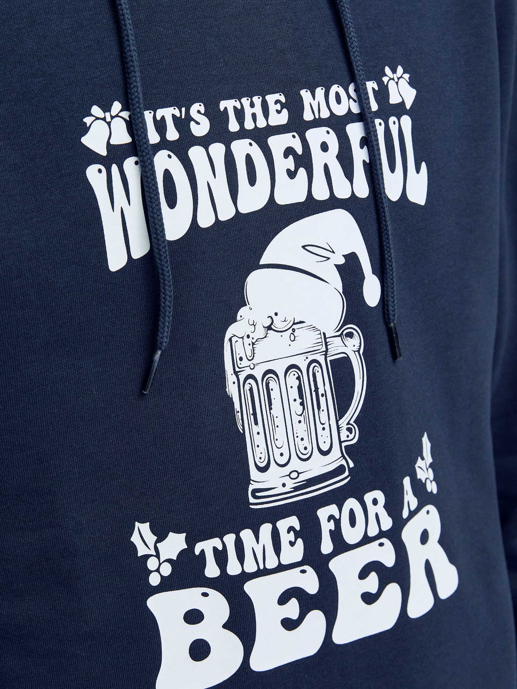 JACK & JONES Суитшърт JJXMAS ONE COLOR FUNNY SWEAT HOOD