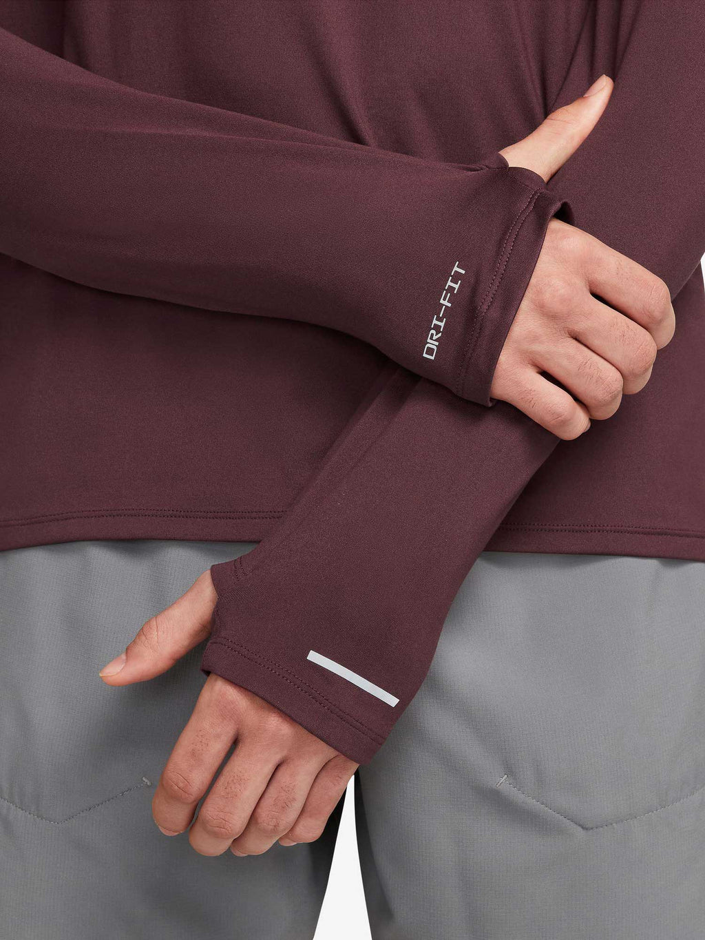 NIKE Блуза M NK DF ELMNT TOP HZ FLASH HBR