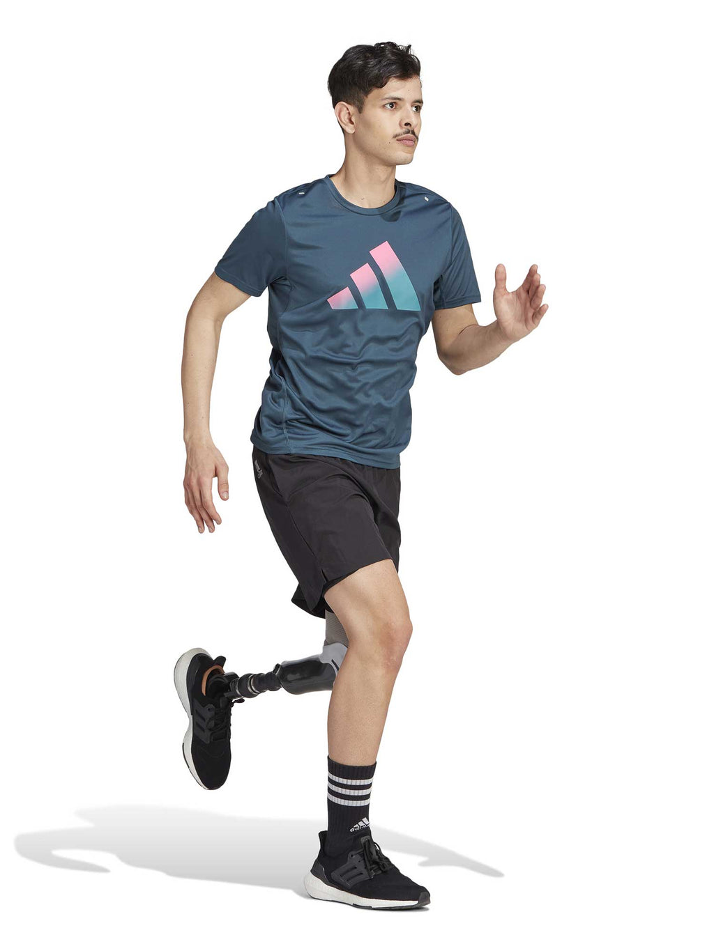 ADIDAS PERFORMANCE Тениска Run Icons 3 Bar Logo