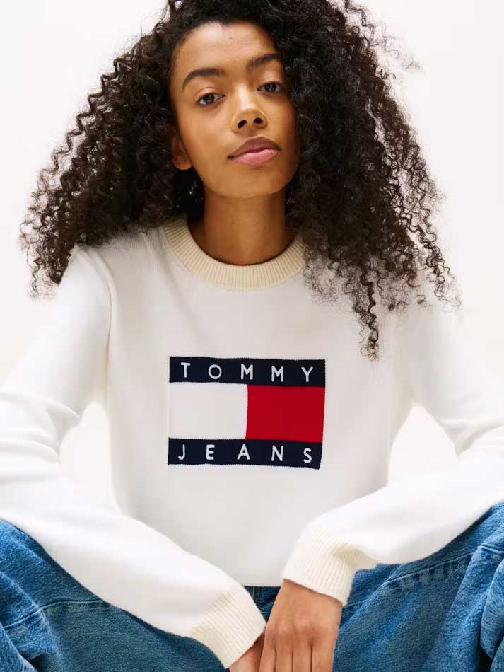 TOMMY JEANS Блуза TJW CLRBLCKFLAG SWEATER EXT