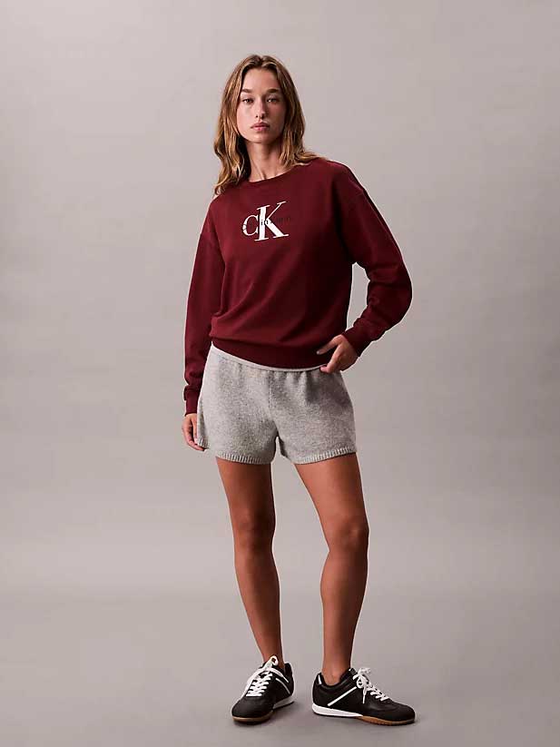 Calvin Klein Jeans Блуза LS MONOLOGO FRENCH TERRY RLXD