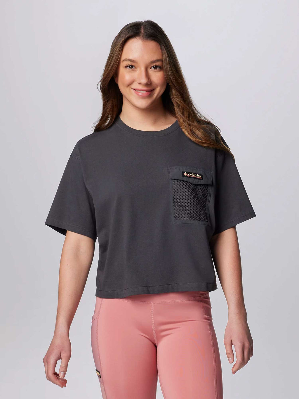 COLUMBIA Тениска Painted Peak Knit SS Cropped Top