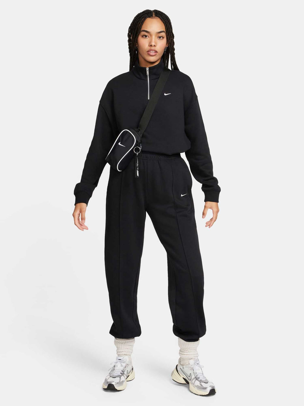 NIKE Блуза W NSW FLC QZ GLS