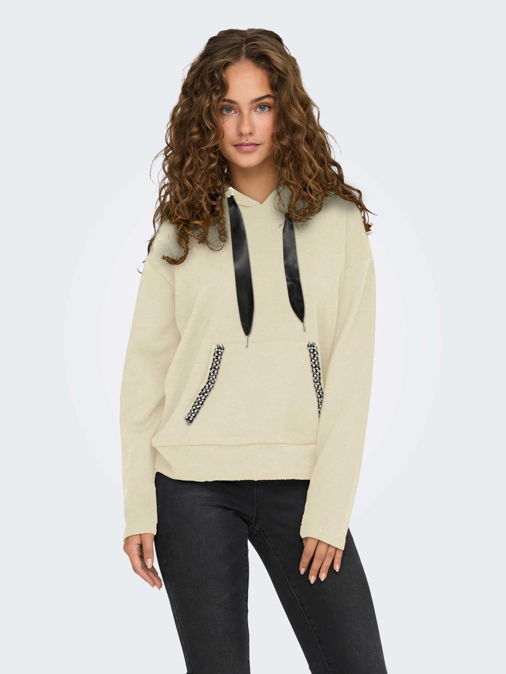ONLY Суитшърт ONLFANCY L/S HOOD STRING SWT