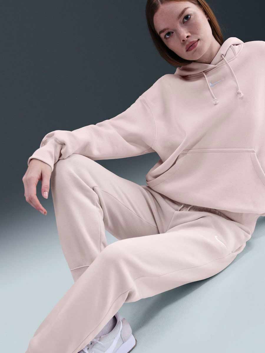 NIKE Спортно долнище W NSW PHNX FLC MR PANT STD