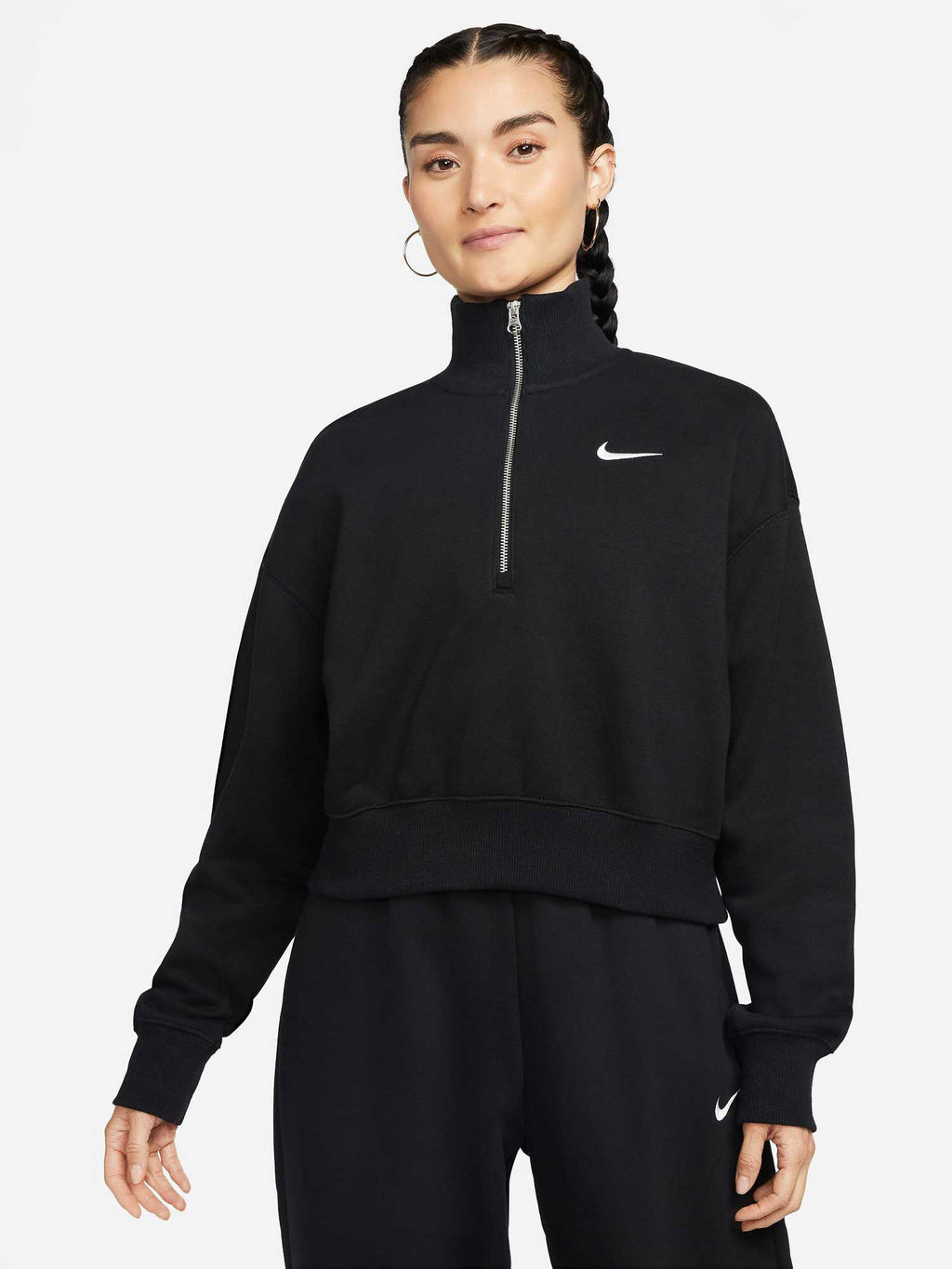 NIKE Блуза W NSW PHNX FLC QZ CROP