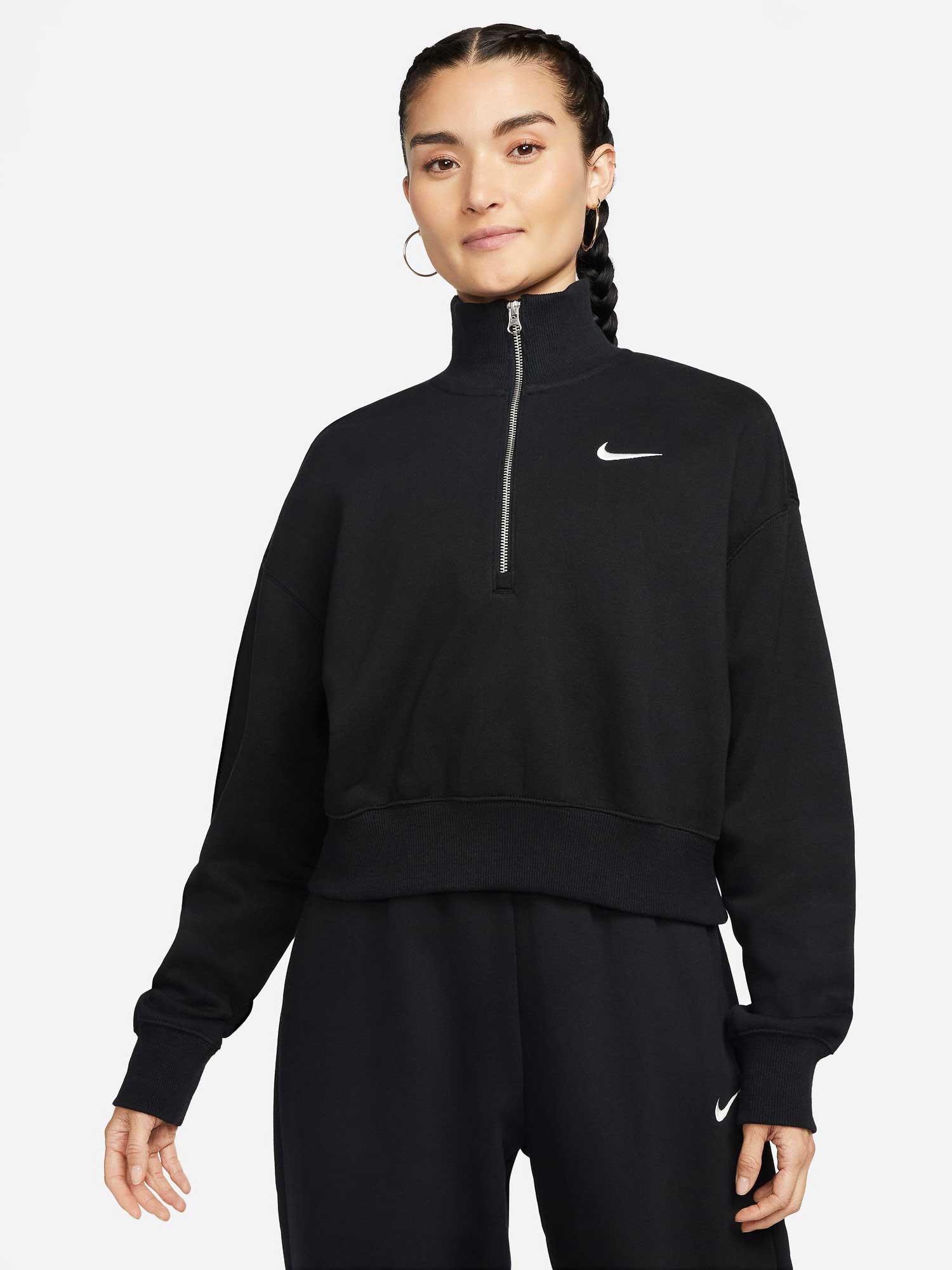 NIKE Блуза W NSW PHNX FLC QZ CROP