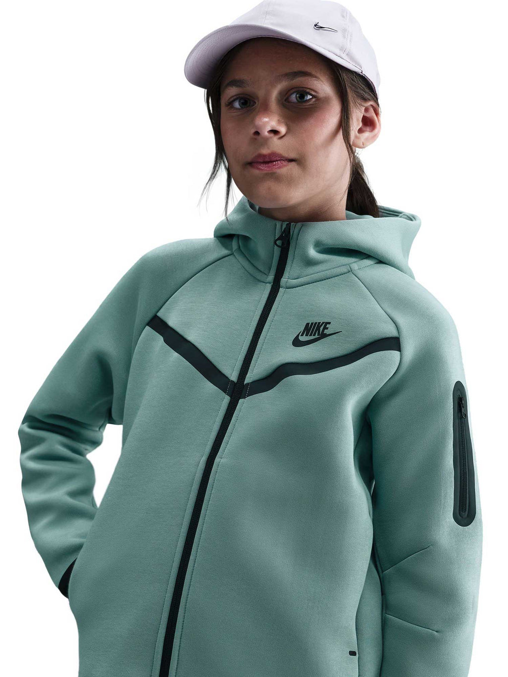NIKE Суитшърт G NSW TCH FLC HD FZ LS - PD