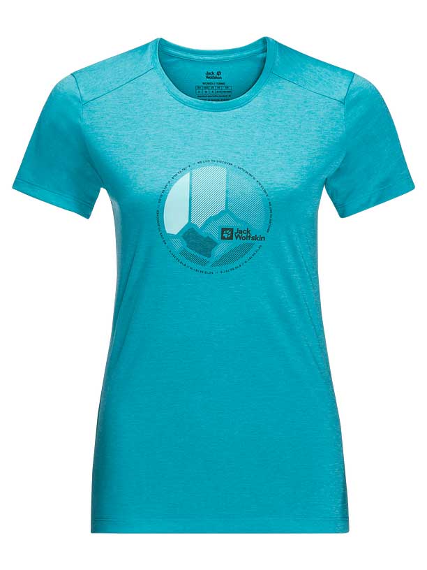 JACK WOLFSKIN Тениска CROSSTRAIL GRAPHIC T W