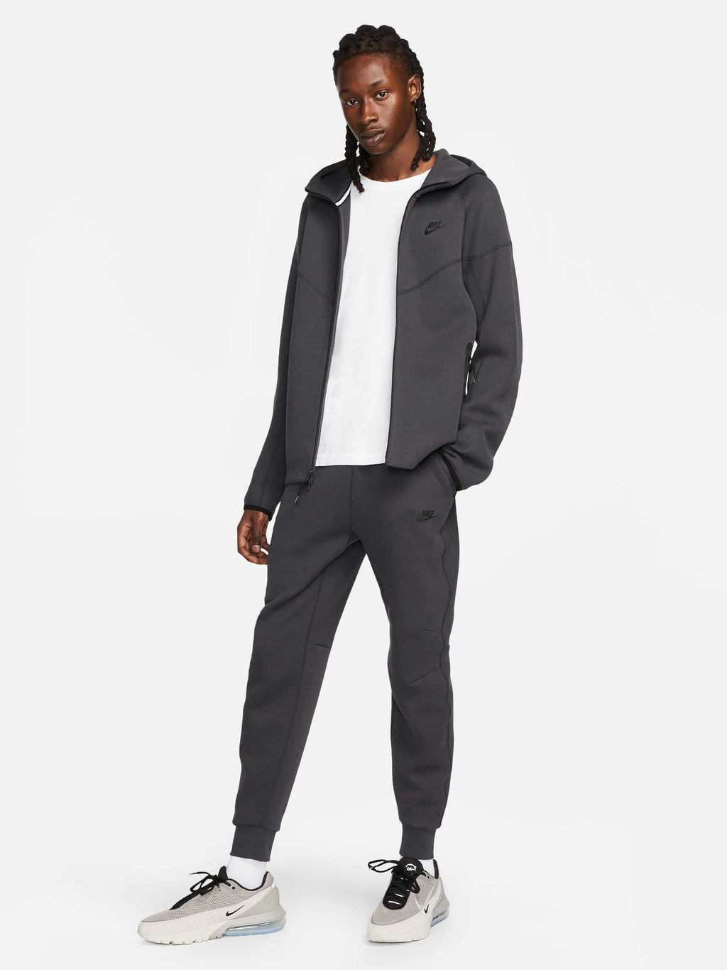 NIKE Суитшърт M NK TCH FLC FZ WR HOODIE