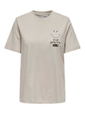 ONLY Тениска ONLSMILEY LIFE S/S O-NECK TOP BOX JRS