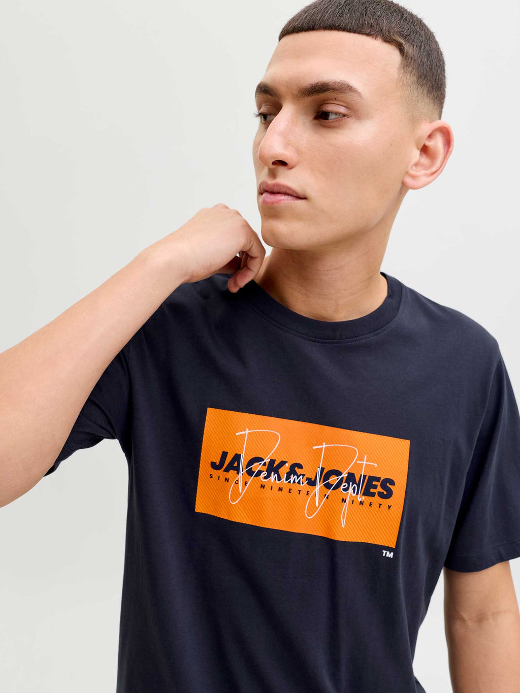 JACK & JONES Тениска JJCOLE PRINT TEE SS CREW NECK