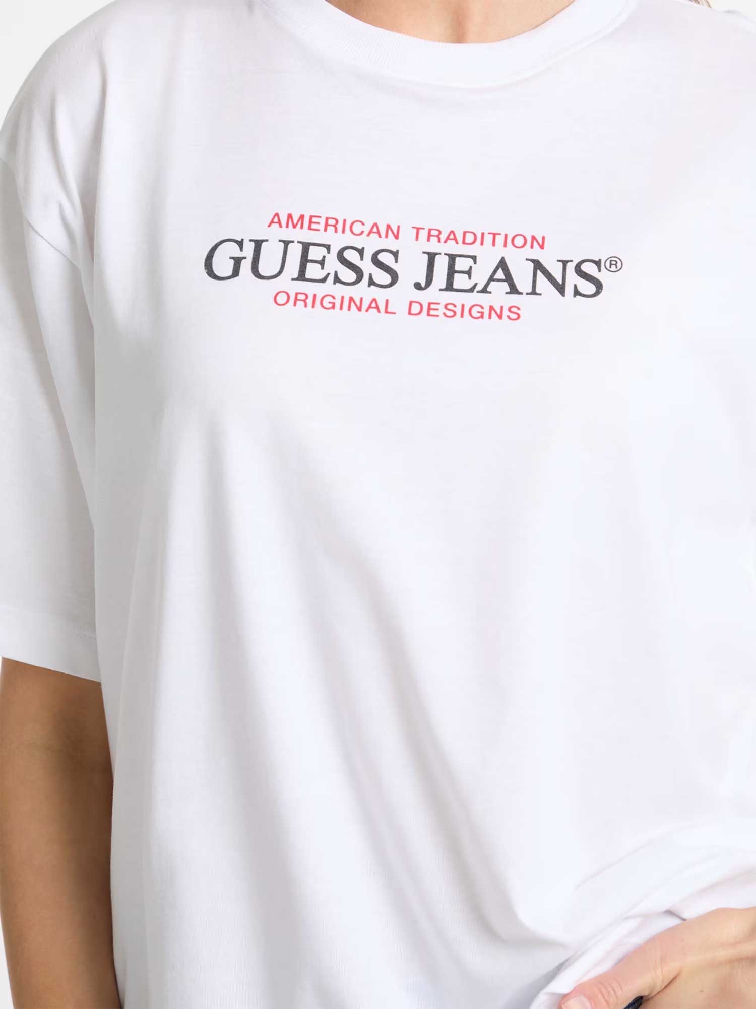 GUESS JEANS Тениска GJ SS CN OS AMERICAN TR TEE