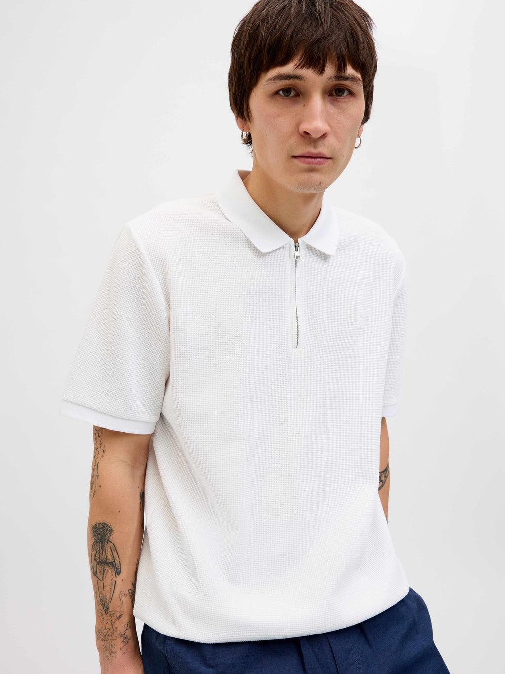 JACK & JONES Тениска JJEAUSTIN ZIP POLO SS NOOS
