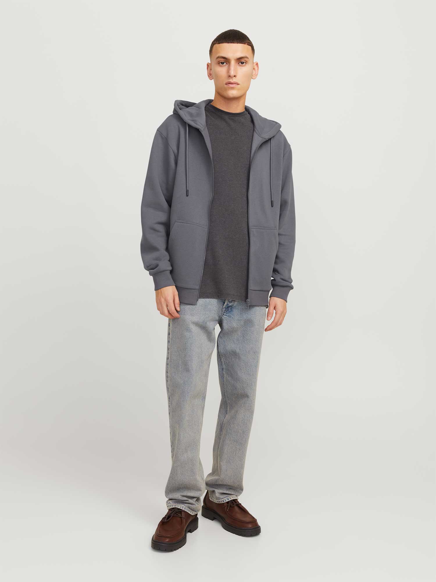 JACK & JONES Суитшърт JJEBRADLEY SWEAT ZIP HOOD NOOS